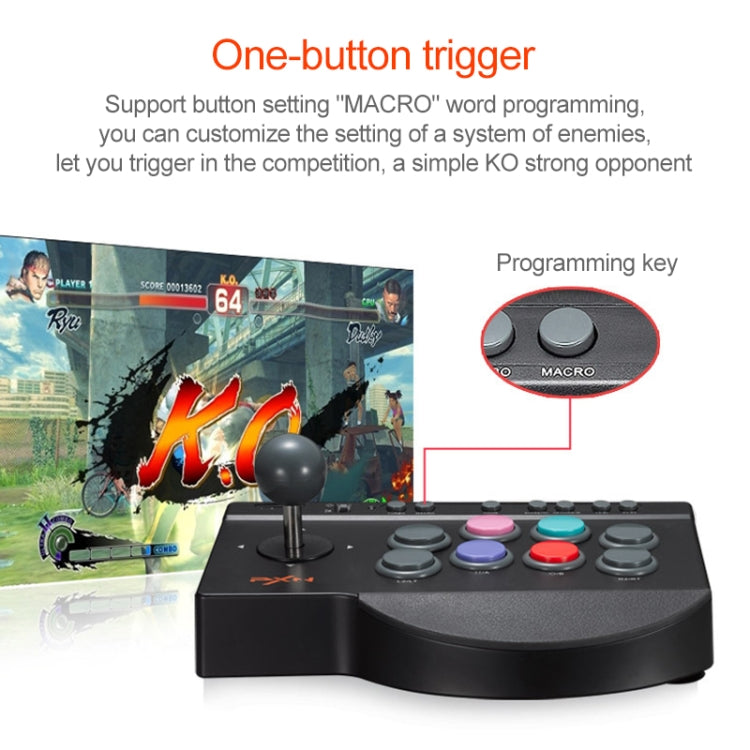 PXN PXN-0082 Gladiator Street Machine Controlador basculante con mango de juego para Nintendo Switch / PC / Sistema Android / PS3 / PS4 / XboxOne, PXN-0082