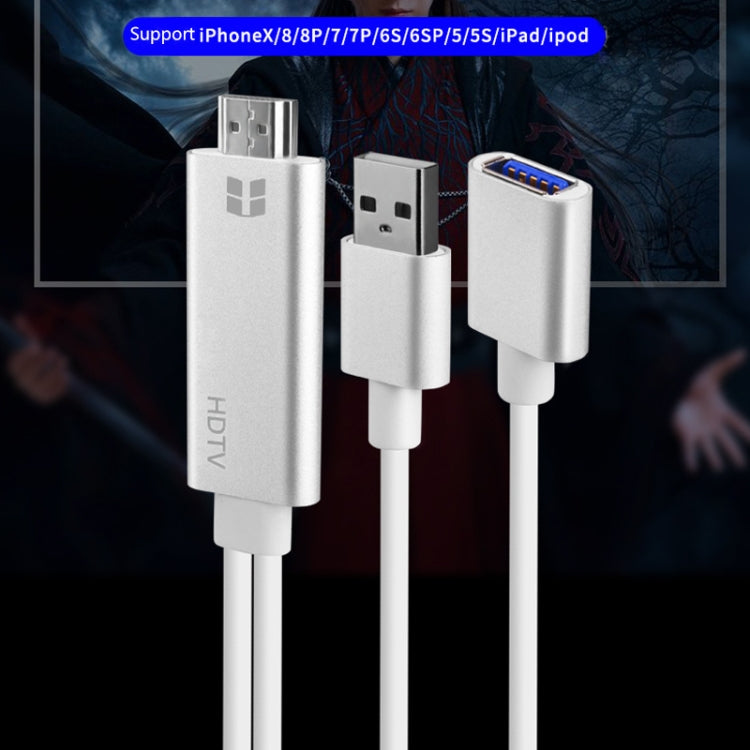Onten 7562 USB hembra a HDMI Cable adaptador de teléfono a HDTV para iPhone / Android
