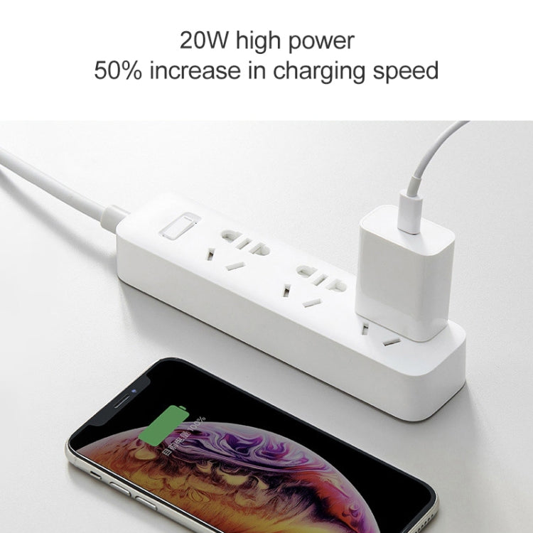 Original Xiaomi AD201 20W Cargador de viaje con interfaz única USB-C / Tipo-C Versión de carga rápida, enchufe de EE. UU., 20W