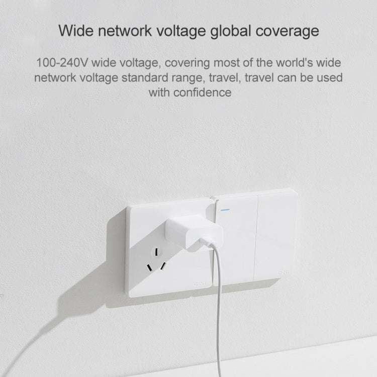 Original Xiaomi AD201 20W Cargador de viaje con interfaz única USB-C / Tipo-C Versión de carga rápida, enchufe de EE. UU., 20W