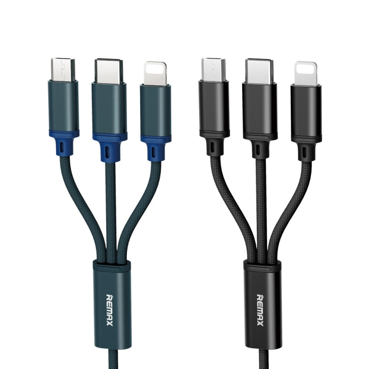 REMAX RC-131TH 1m 2.8A 3 en 1 USB a 8 pines y cable de carga USB-C / Type-C y Micro USB