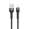 REMAX RC-124i 1m 2.4A USB a cable de datos de carga rápida trenzado de aleación de aluminio de 8 pines para iPhone, iPad, 8 Pin