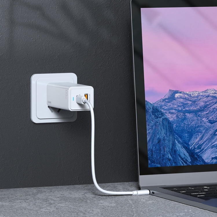 REMAX RP-U50 GaN 65W PD + QC 3.0 Type-C+ Cargador rápido con puerto USB (EE. UU.)