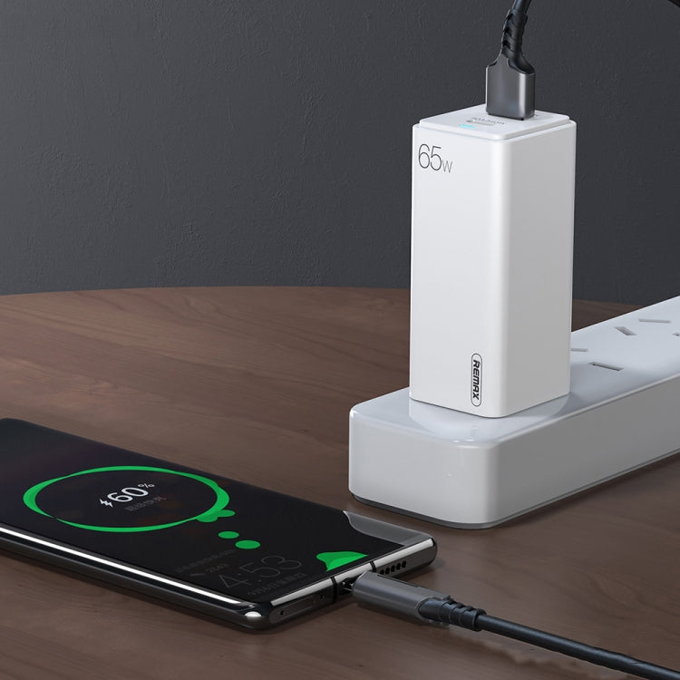 REMAX RP-U50 GaN 65W PD + QC 3.0 Type-C+ Cargador rápido con puerto USB (EE. UU.)