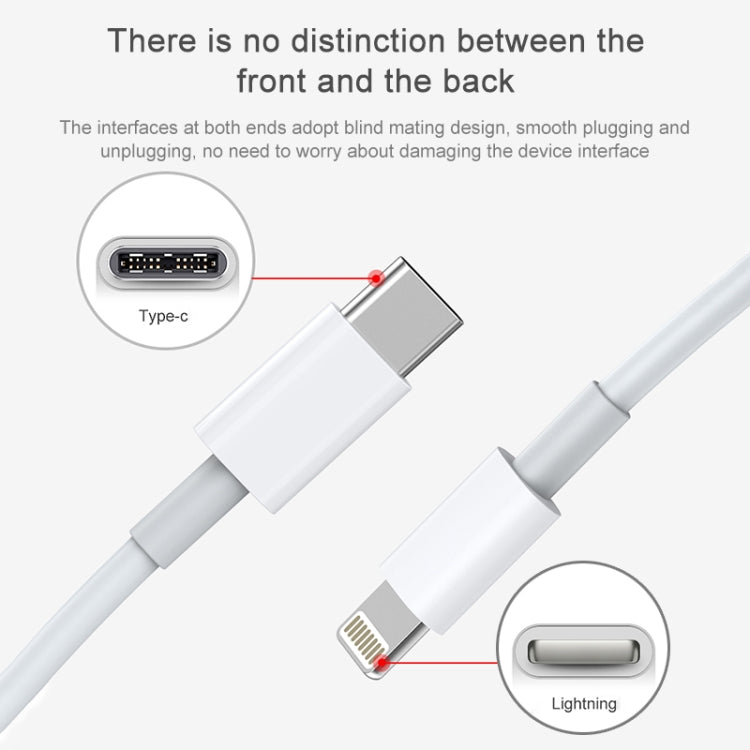 AWEI CL-68 3A Type-C / USB-C a Cable de datos de carga rápida PD de 8 pines, Longitud: 1 m