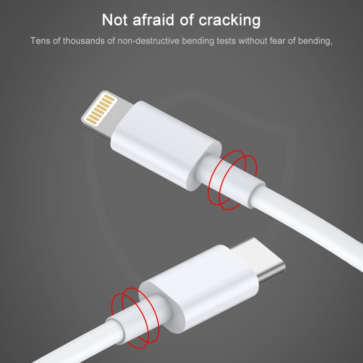 AWEI CL-68 3A Type-C / USB-C a Cable de datos de carga rápida PD de 8 pines, Longitud: 1 m