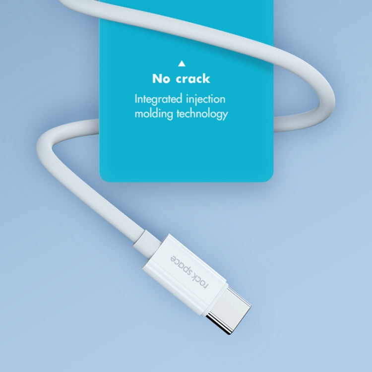 ROCK Space Z19 PD 20W 3A USB-C / Type-C a cable de datos TPE de carga rápida de 8 pines, longitud del cable: 1 m, Z19