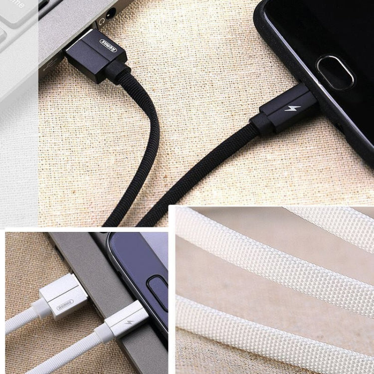 REMAX RC-094i 2m 2.4A USB a cable de datos de carga rápida trenzado de aleación de aluminio de 8 pines, 8 Pin