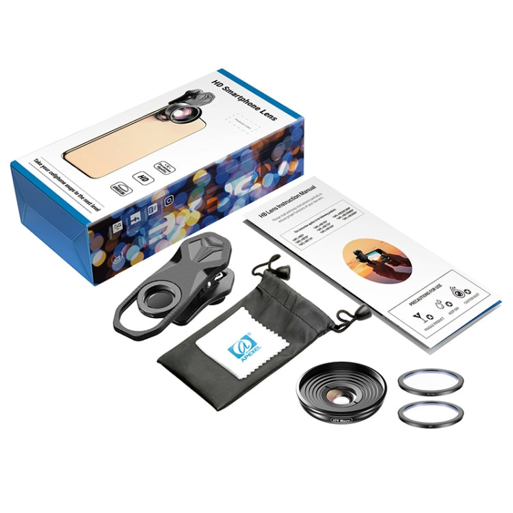 APEXEL APL-HB10X Clip para teleobjetivo con lente macro + Filtro de luz de estrella + Kit de lentes para teléfono CPL, APL-HB10X