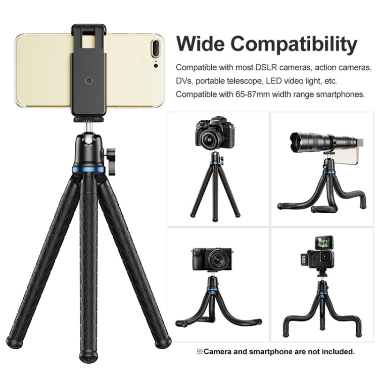 APEXEL APL-JJ10 Cámara deportiva SLR móvil Transmisión en vivo Soporte universal para trípode de pulpo, APL-JJ10