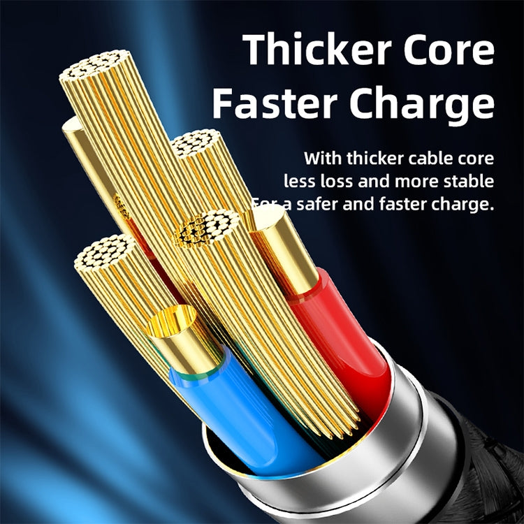 REMAX RC-128i 20W Tipo-C / USB-C a pantalla digital inteligente de 8 pines Cable de datos de carga trenzado de aleación de zinc, longitud: 1,2 m