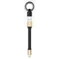 Cable de datos portátil IVON CA90 2.4A USB a 8 pines con anillo, longitud: 14,5 cm, 8 Pin