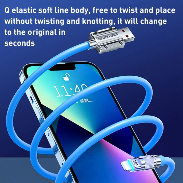 WK WDC-187 Qjie Series Cable de datos de carga rápida USB-C / Type-C de 20 W a 8 pines, longitud: 1 m, USB-C/Type-C to 8 Pin