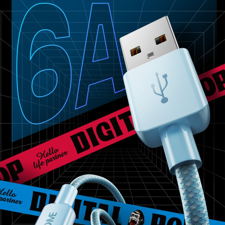 WEKOME WDC-03 Tidal Energy Series 2.4A USB a cable de datos trenzado de 8 pines, longitud: 1 m, USB to 8 Pin
