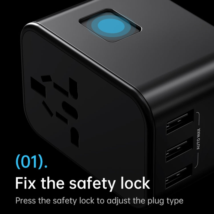 ROCK T62 35.5W Global Travel Multifuncional Enchufe PD Cargador Adaptador de corriente, T62