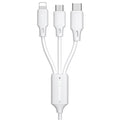 WK WDC-103 3A 3 en 1 Cable de datos de carga Pro de 8 pines + Micro USB + Type-C / USB-C Fullspeed Pro, Longitud: 1,15 m