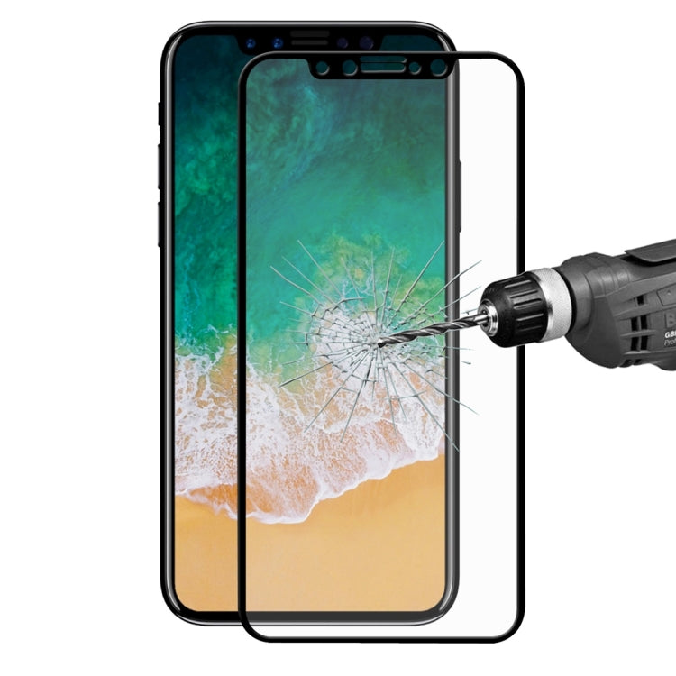 Para iPhone X ENKAY Hat-Prince 0,26 mm 9H Dureza superficial 2.5D Película de pantalla de vidrio templado de pantalla completa a prueba de explosiones, For X (0.26mm 2.5D)