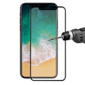 Para iPhone X ENKAY Hat-Prince 0,26 mm 9H Dureza superficial 3D Pantalla completa a prueba de explosiones Película de pantalla de vidrio templado curvada con flexión por calor, For X (0.2mm 3D)
