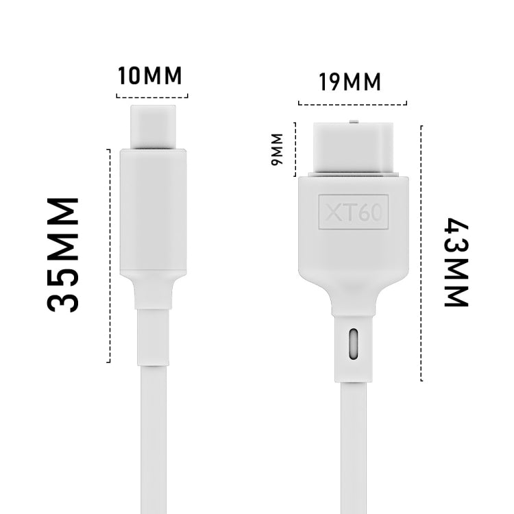 Cable de datos USB-C / Type-C a XT60, longitud: 100 cm, 100cm