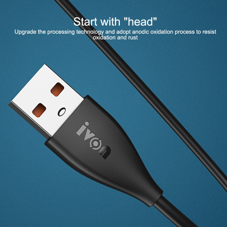 Cable de datos de carga rápida IVON CA87 USB a TPE de 8 pines, longitud del cable: 1 m, 8 Pin