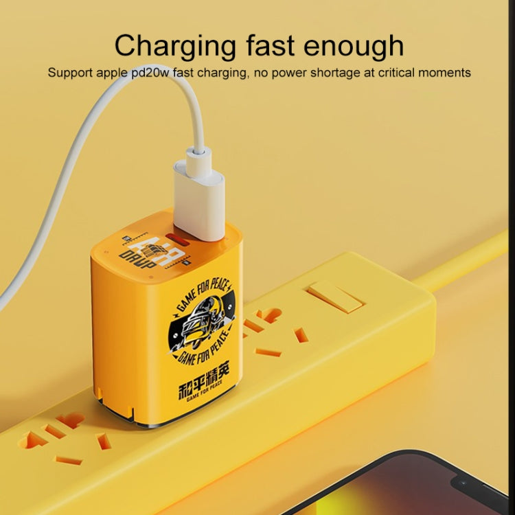 ROCK T42 PD 20W USB + TypeC / USB-C Cargador de viaje de carga rápida de dos puertos, enchufe de EE. UU., Charger