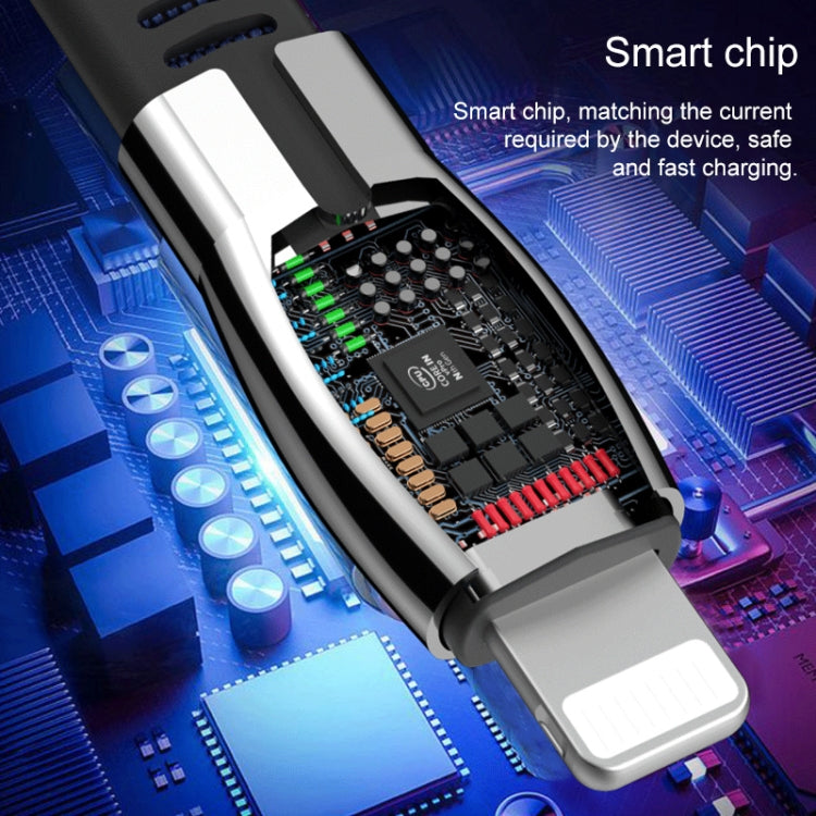 WK WDC-107i 1m 2.4A Serie Saint Zinc Alloy USB a cable de carga de sincronización de datos de 8 pines, 8 Pin