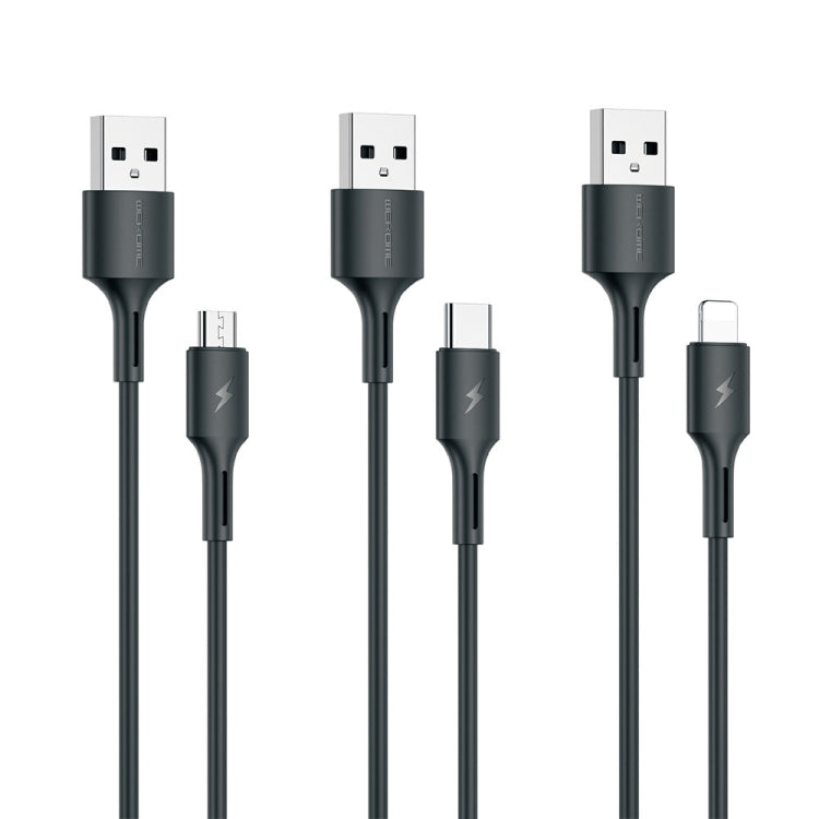 WK WDC-136 Cable de datos de carga rápida USB a 8 pines 3A, USB to 8 Pin(Black), USB to 8 Pin(White)