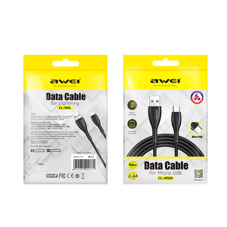 Wei CL-115L 1m 2.4A Cable de carga USB a 8 pines
