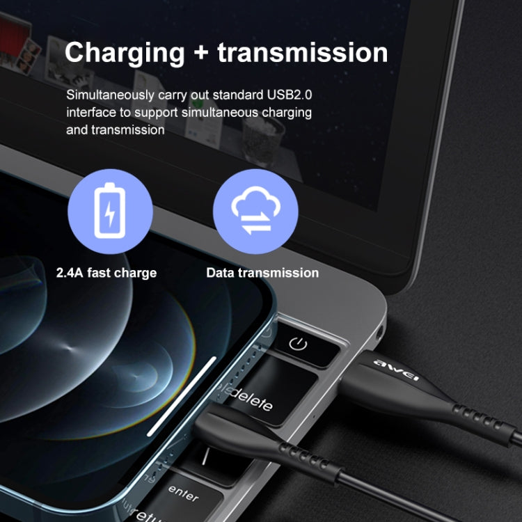 Wei CL-115L 1m 2.4A Cable de carga USB a 8 pines