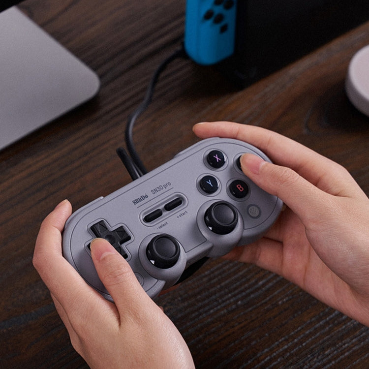 Joystick con cable USB 8Bitdo SN30 PRO para Swith / Steam / PC, SN30 PRO Wired(Grey)