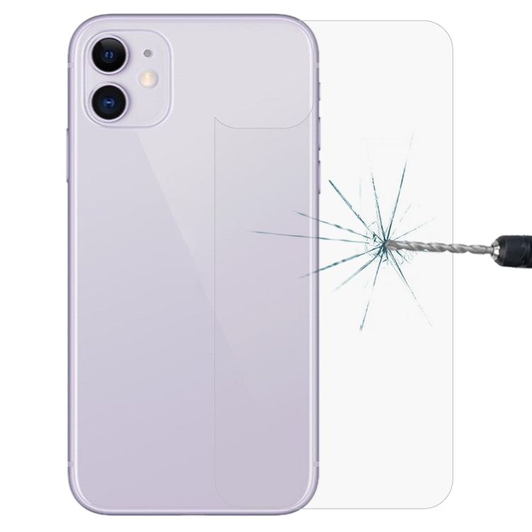 Para iPhone 11 9H 2.5D Media pantalla Película de vidrio templado transparente para teléfono móvil Película trasera, For iPhone 11 (1 PC)