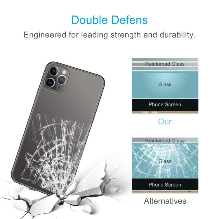 Para iPhone 11 Pro Max 9H 2.5D Media pantalla Película de vidrio templado transparente para teléfono móvil Película trasera, For iPhone 11 Pro Max (1 PC)