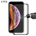 Para iPhone X / XS 2 piezas ENKAY Hat-Prince 0,2 mm 9H 2.5D Película de vidrio templado de pantalla completa, For X / XS  (2.5D)