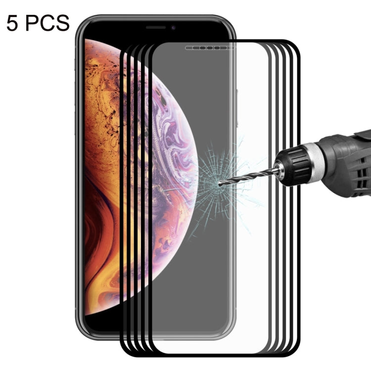 5 piezas para iPhone XS Max ENKAY Hat-Prince 0,2 mm 9H 2.5D Película de vidrio templado de pantalla completa, For XS Max (2.5D)