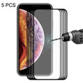 5 piezas para iPhone XS Max ENKAY Hat-Prince 0,2 mm 9H 2.5D Película de vidrio templado de pantalla completa, For XS Max (2.5D)
