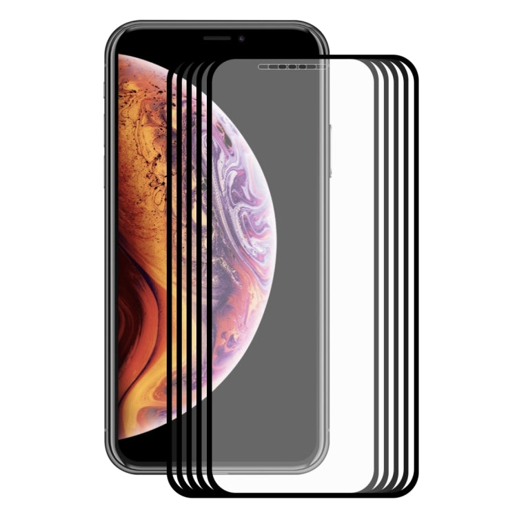 5 piezas para iPhone XS Max ENKAY Hat-Prince 0,2 mm 9H 2.5D Película de vidrio templado de pantalla completa, For XS Max (2.5D)