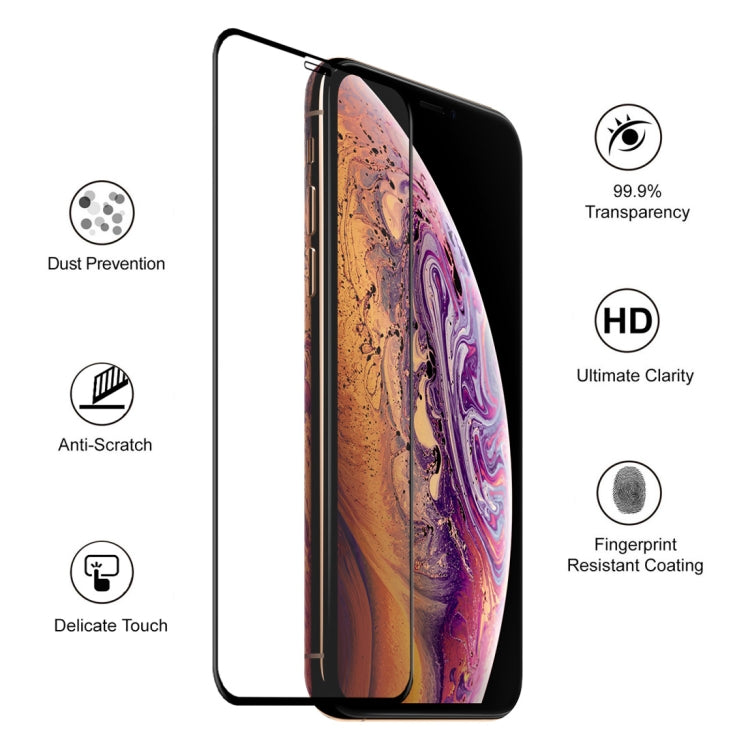 Para iPhone 11 Pro Max / XS Max ENKAY Hat-Prince 0.26mm 9H 6D Película de vidrio templado de pantalla completa curvada, For XS Max (6D)