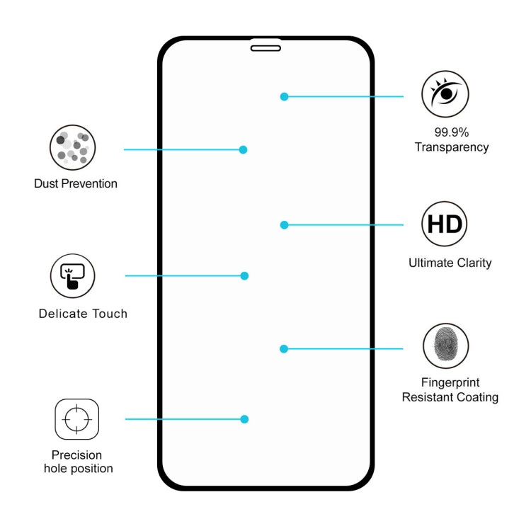 Para iPhone 11 Pro Max / XS Max ENKAY Hat-prince Full Glue 0.26mm 9H 2.5D Película de vidrio templado, For XS Max