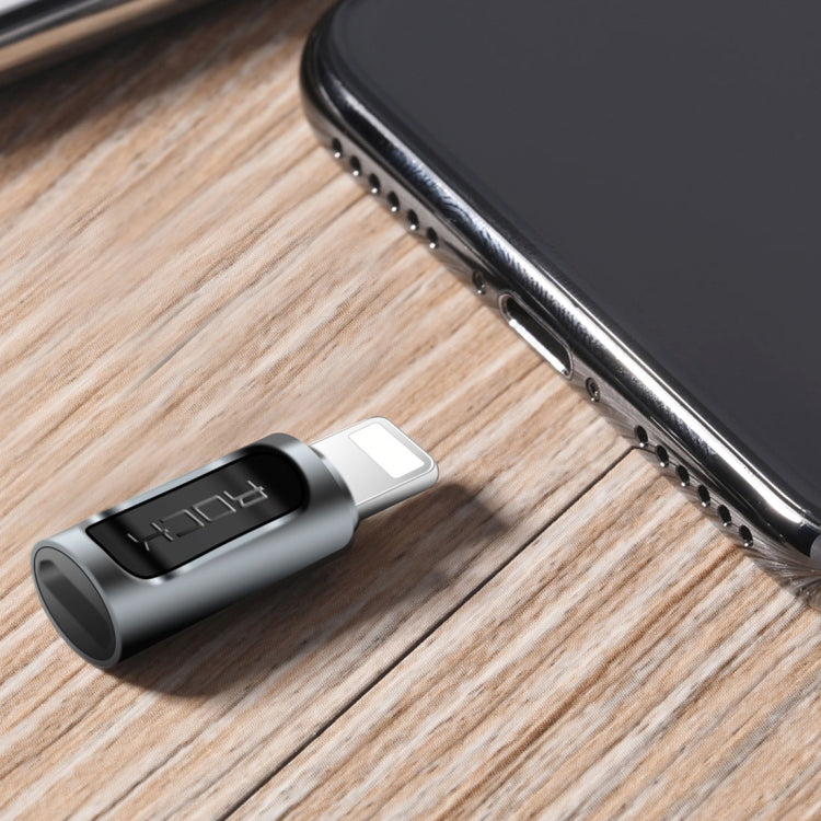 Adaptador de auriculares convertidor de audio portátil ROCK 2.1A USB-C/Type-C a 8 pines