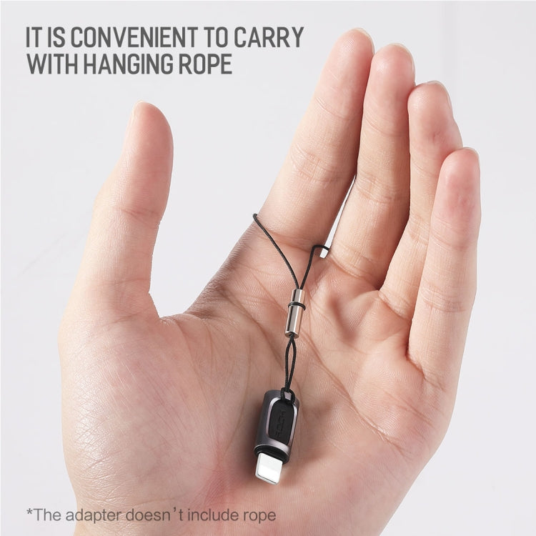 Adaptador de auriculares convertidor de audio portátil ROCK 2.1A USB-C/Type-C a 8 pines