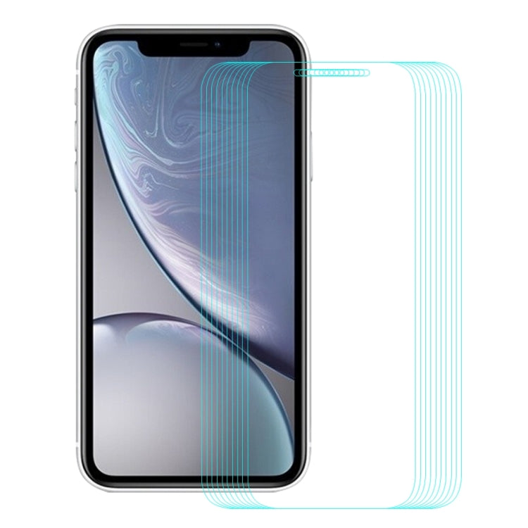 Para iPhone XR 10 piezas ENKAY Hat-Prince 0,26 mm 9H 2.5D Película de vidrio templado, For XR (10 PCS)