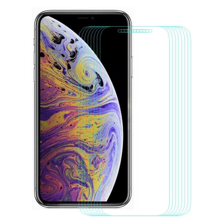 Para iPhone 11 Pro Max / XS Max 10 piezas ENKAY Hat-Prince 0,26 mm 9H 2.5D Película de vidrio templado, For XS Max (10 PCS)