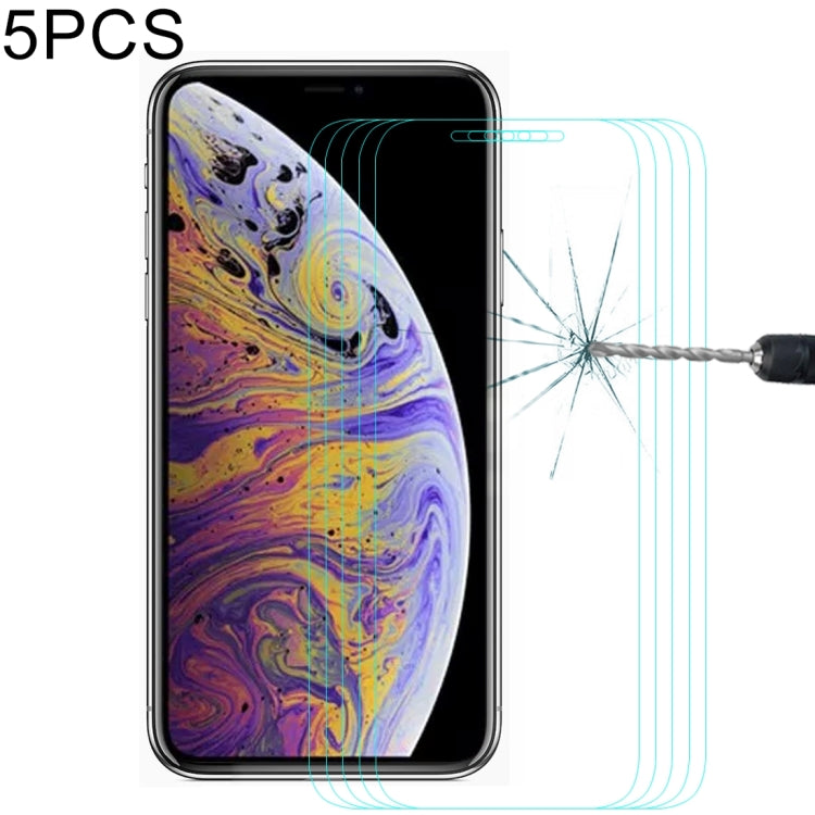 Para iPhone 11 Pro Max / XS Max 5 piezas ENKAY Hat-Prince 0,26 mm 9H 2.5D Película de vidrio templado, For XS Max (5 PCS)