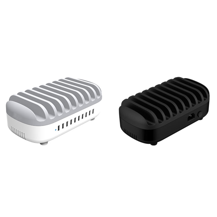 ORICO DUK-10P Estación de carga inteligente con 10 puertos USB de 120 W y soporte para teléfono y tableta, EU Plug(Black), EU Plug(White), US Plug(Black), US Plug(White), UK Plug(Black), UK Plug(White), AU Plug(Black), AU Plug(White)