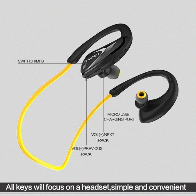 AWEI A880BL impermeable deportes Bluetooth CSR4.1 auriculares estéreo inalámbricos con función NFC, A880BL