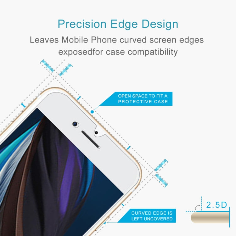 Para iPhone SE 2022 / SE 2020 Película de vidrio templado con borde de arco grande, For iPhone SE 2022 (1pcs)