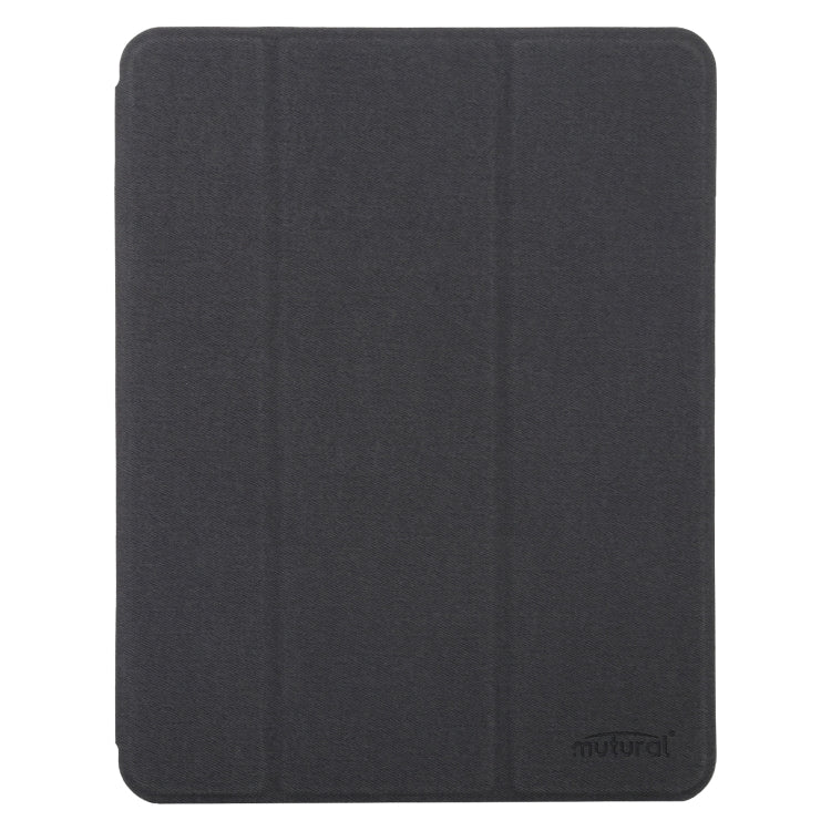 Mutural YASHI Series TPU + PU Patrón de tela Textura Funda de cuero con tapa horizontal con soporte plegable triple y ranura para bolígrafo y función de activación / suspensión para iPad Air 2022/2020 10.9, For iPad Air 2022 / 2020 10.9