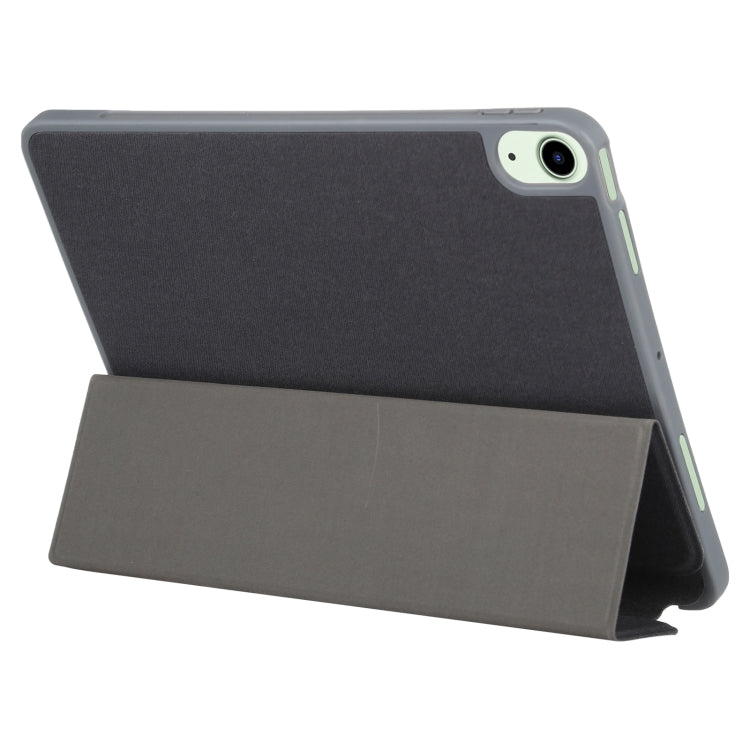 Mutural YASHI Series TPU + PU Patrón de tela Textura Funda de cuero con tapa horizontal con soporte plegable triple y ranura para bolígrafo y función de activación / suspensión para iPad Air 2022/2020 10.9, For iPad Air 2022 / 2020 10.9