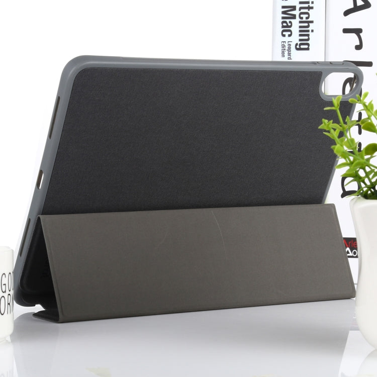 Mutural YASHI Series TPU + PU Patrón de tela Textura Funda de cuero con tapa horizontal con soporte plegable triple y ranura para bolígrafo y función de activación / suspensión para iPad Air 2022/2020 10.9, For iPad Air 2022 / 2020 10.9