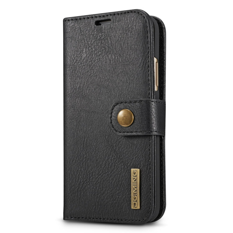 Para iPhone X / XS DG.MING Crazy Horse Texture Funda protectora magnética desmontable con tapa horizontal con soporte, ranuras para tarjetas y billetera, iPhone  X, For  X, iPhone X